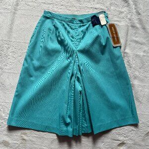 1960s Turquoise Polycotton Culottes Skirt 26 Waist
